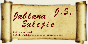 Jablana Šulejić vizit kartica